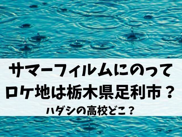 サマーフィルムにのってロケ地は栃木県足利市？ハダシの高校どこ？