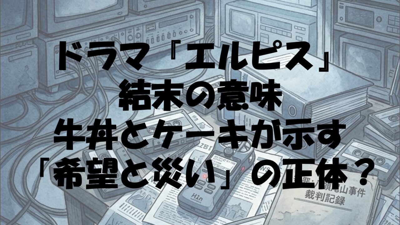ドラマ『エルピス』結末の意味｜ラストの牛丼とケーキが示す「希望と災い」の正体とは？